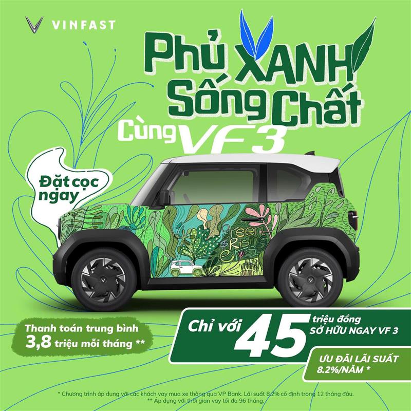 VinFast VF3 – Mini Car đột phá đã sẵn giao VinFast Cửu Long Cần Thơ